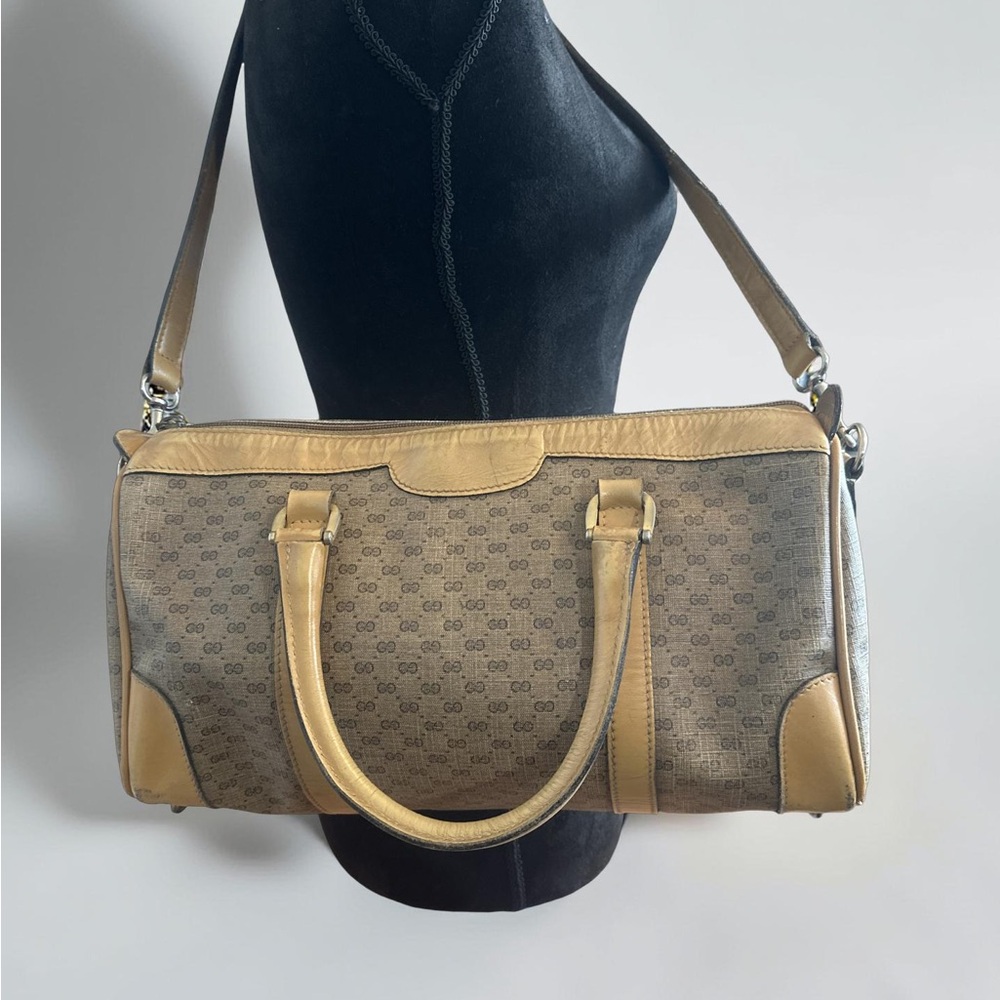 AUTH. VINTAGE & RARE  1970s  GUCCI LOGO SPEEDY BAG PURSE $1,100USD RETAIL !!